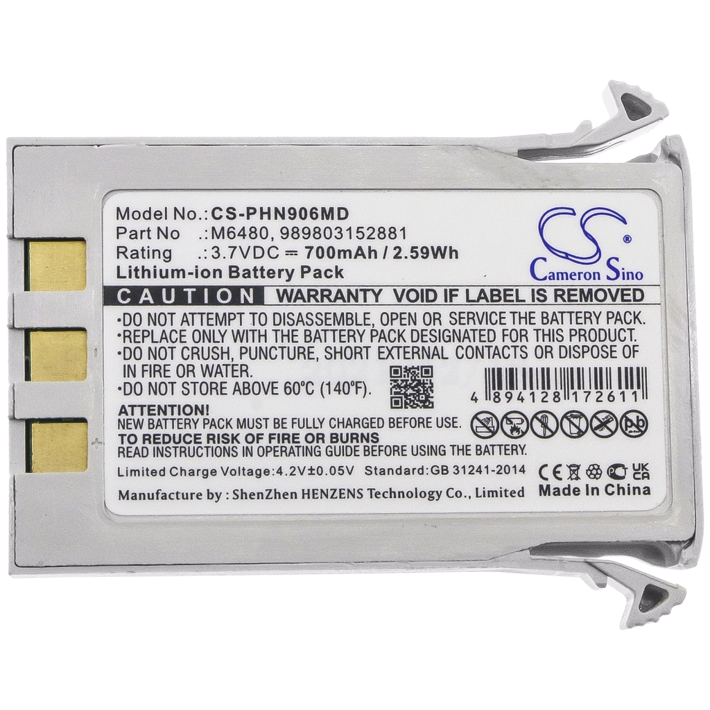 Kompatibilna zamenjava baterije za Philips 989803152881,M6480