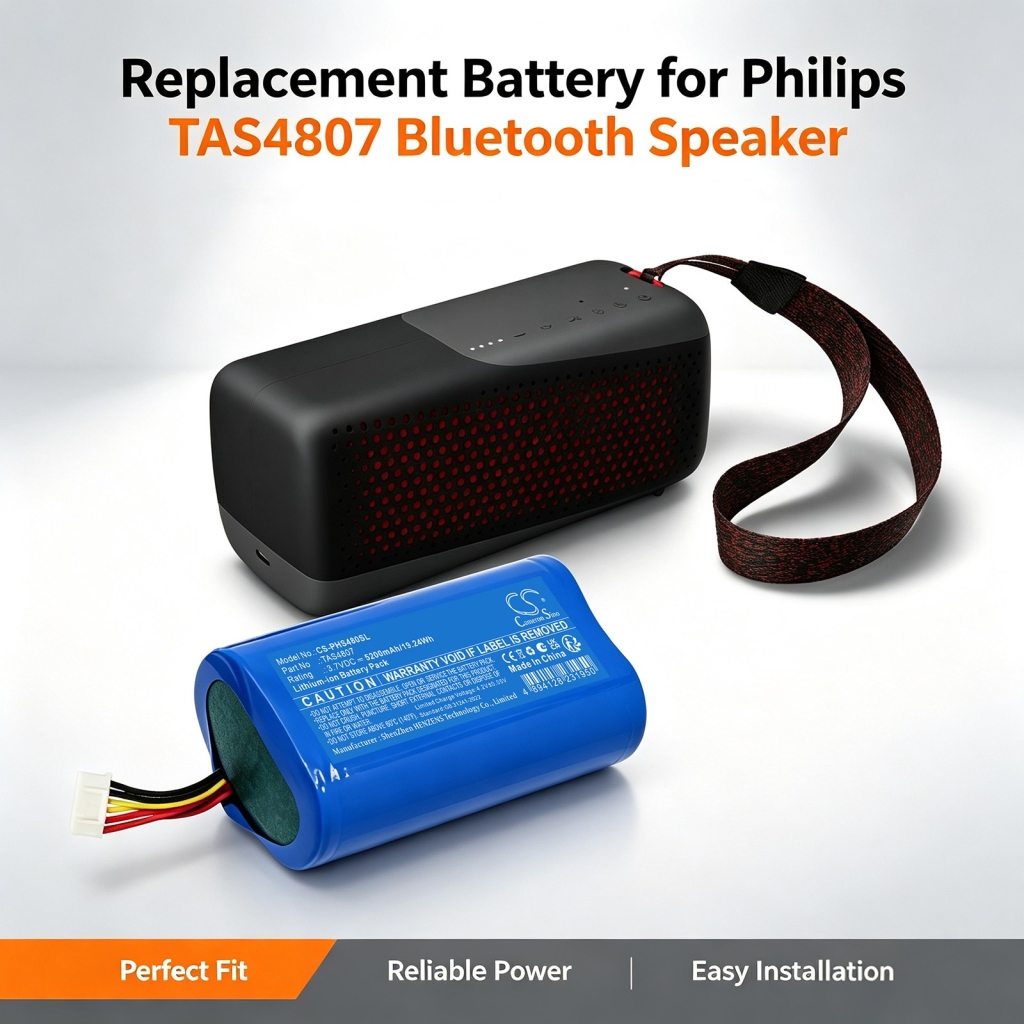 Baterije združljivo z Philips S4807 Waterproof Wireless Bluetooth Speaker CS-PHS480SL