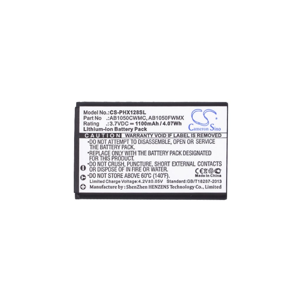 Kompatibilna zamenjava baterije za Philips 178100170,AB1050CWMC,AB1050FWMX