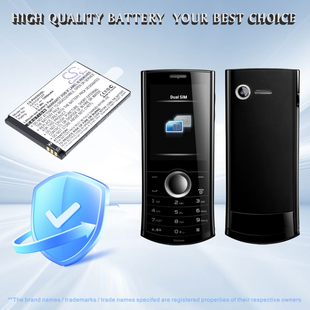 Mobile Phone Battery Philips Xenium X703