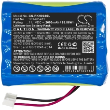 Kompatibilna zamenjava baterije za Peaktech 301-62-412