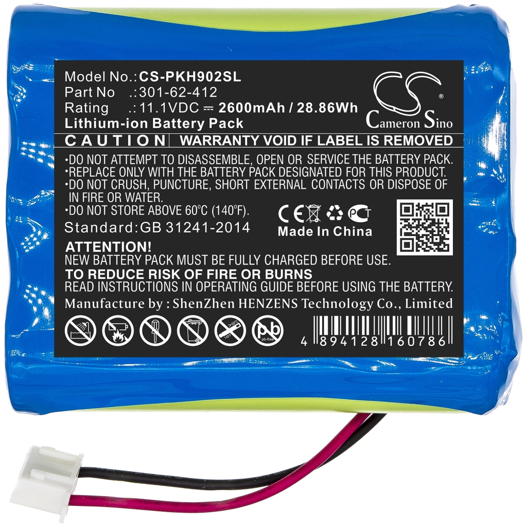 Kompatibilna zamenjava baterije za Peaktech 301-62-412