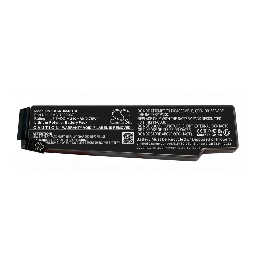 Batteries compatible with Ray-ban Meta Wayfarer Gen1 Wayfarer Gen2 CS-RBM401SL