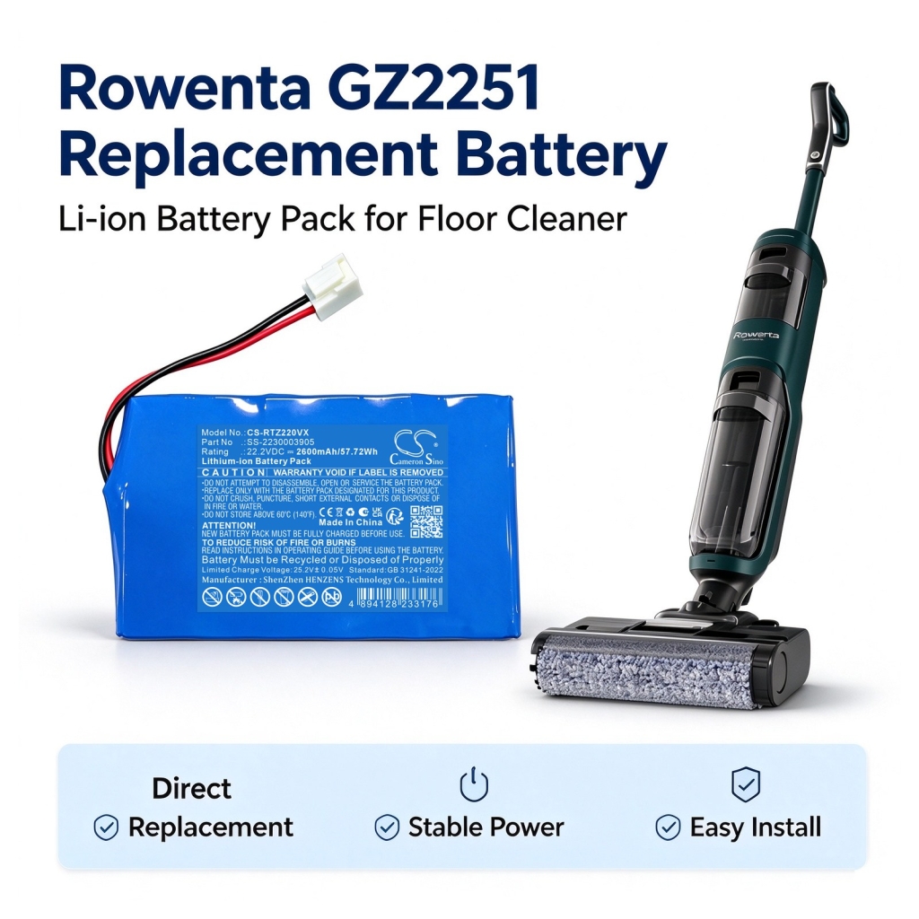 Baterije združljivo z Rowenta GF22 series CS-RTZ220VX