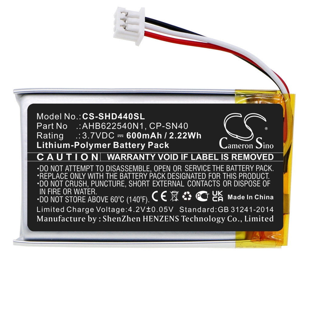 Kompatibilna zamenjava baterije za Sennheiser AHB622540N1,CP-SN40