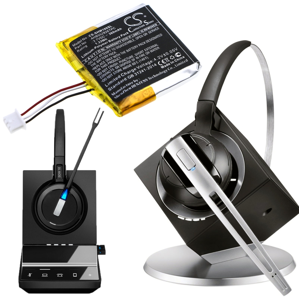 Kompatibilna zamenjava baterije za Sennheiser 1000806,AHB552826TPC