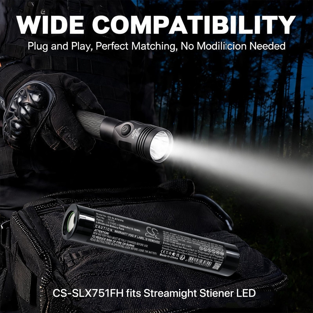 Baterije združljivo z Streamlight Stinger LED CS-SLX751FH