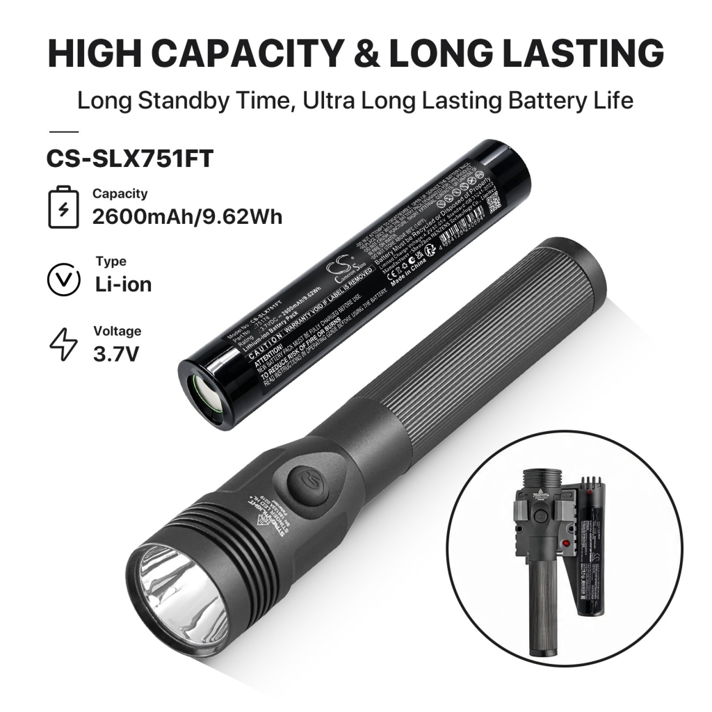 Baterija združljivo z Streamlight CS-SLX751FT