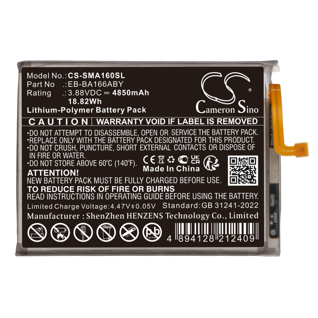 Kompatibilna zamenjava baterije za Samsung EB-BA166ABY