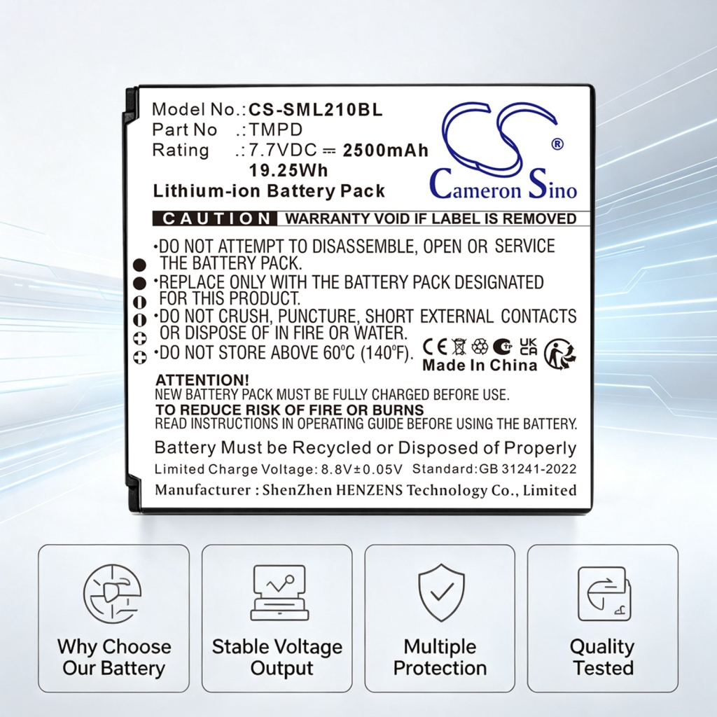 Battery compatible with Sunmi CS-SML210BL