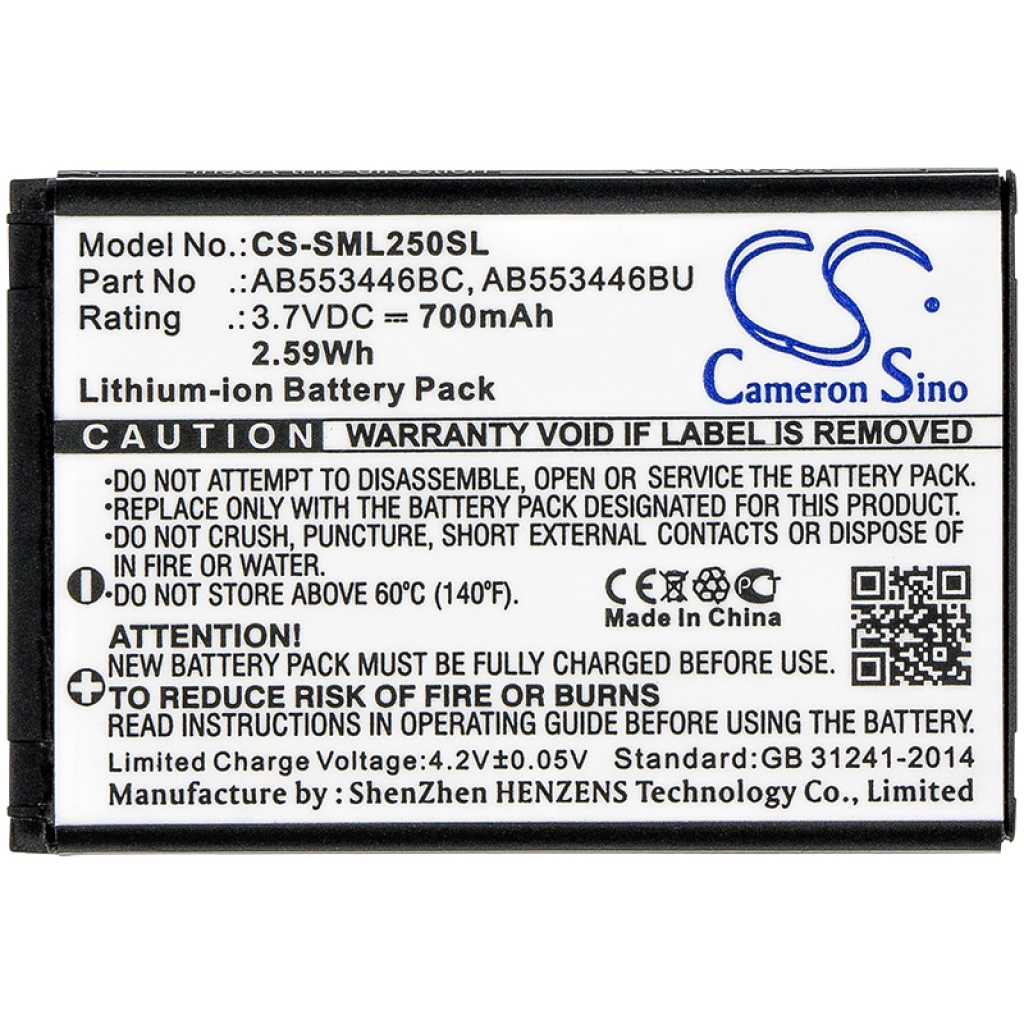 Kompatibilna zamenjava baterije za Samsung AB553446BC,AB553446BU