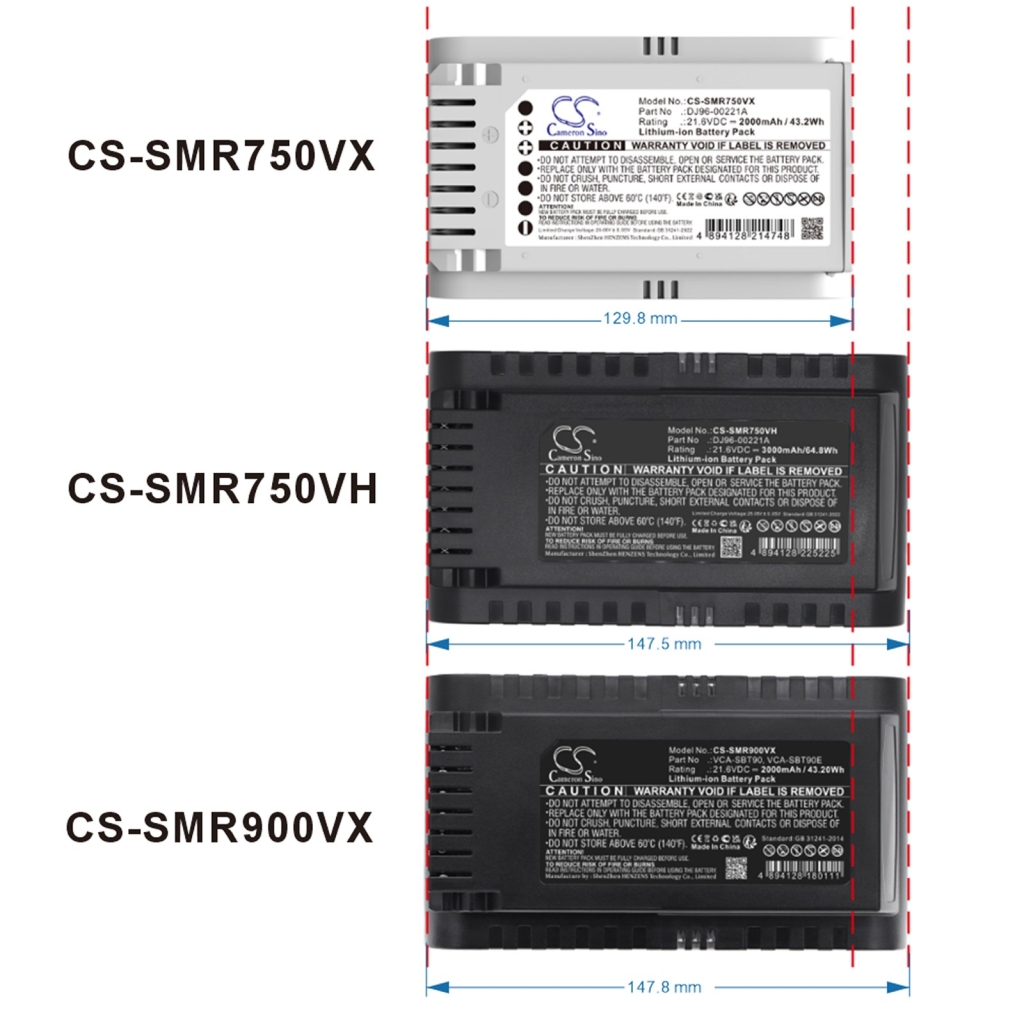 Baterije združljivo z Samsung Jet 70 70 Easym VS15T7033R4/SH 70 Light CS-SMR900VX