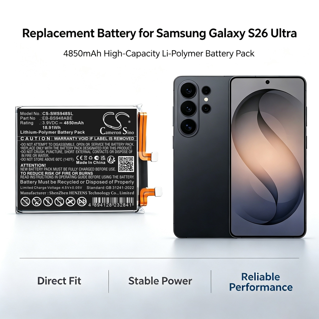 Baterije združljivo z Samsung Galaxy S26 Ultra CS-SMS948SL