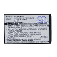 Kompatibilna zamenjava baterije za Samsung AB463651GZ,AB463651GZBSTD,SAMINTBATS2