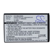 Kompatibilna zamenjava baterije za Samsung AB463651GZ,AB463651GZBSTD,SAMINTBATS2