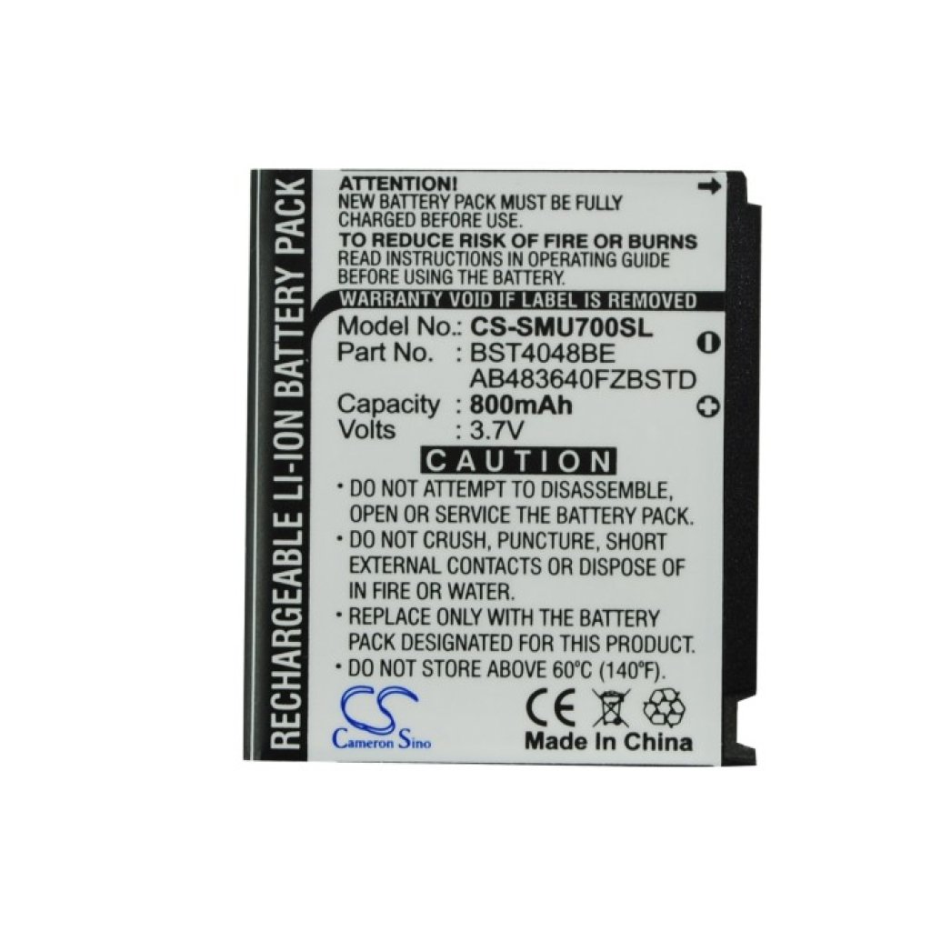 Kompatibilna zamenjava baterije za Samsung AB483640CU,AB603443CE,AB603443CUCSTD