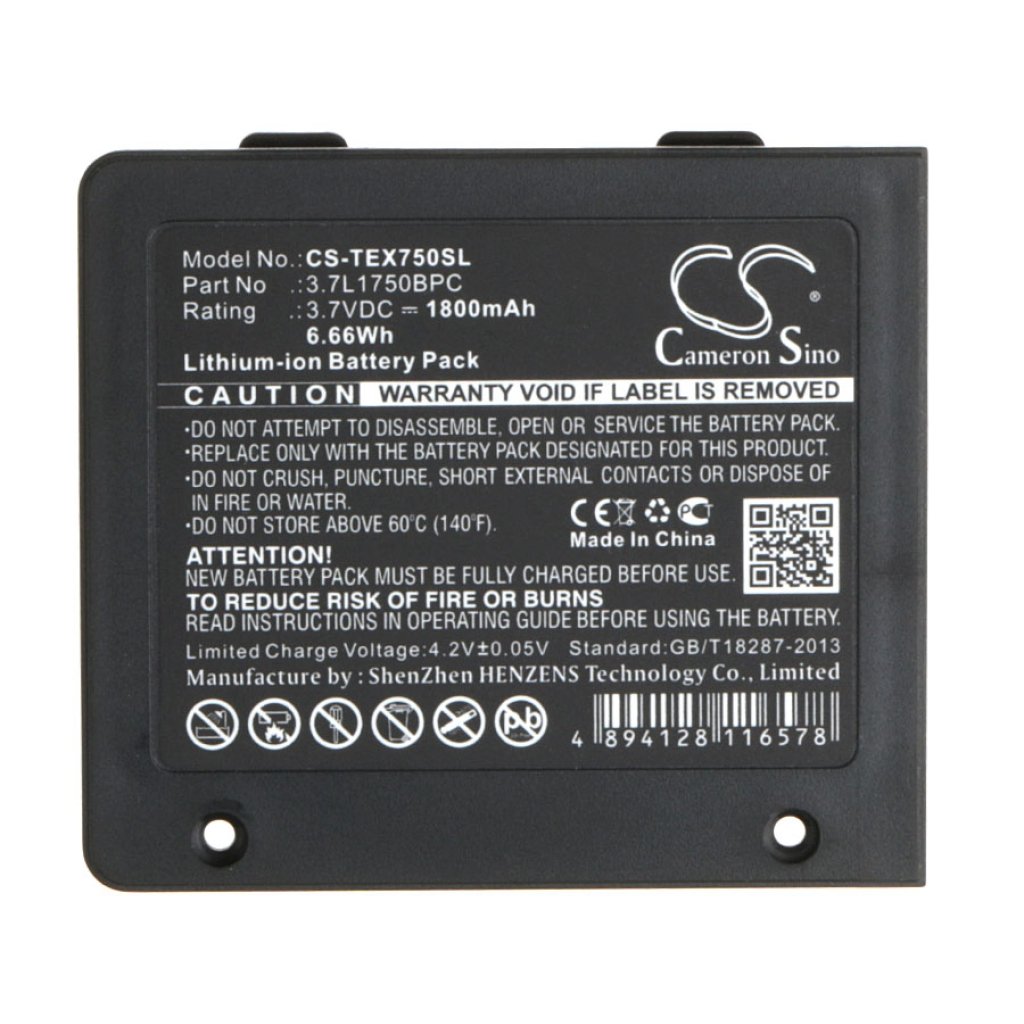 Kompatibilna zamenjava baterije za Texas Instruments 3.7L1750BPC