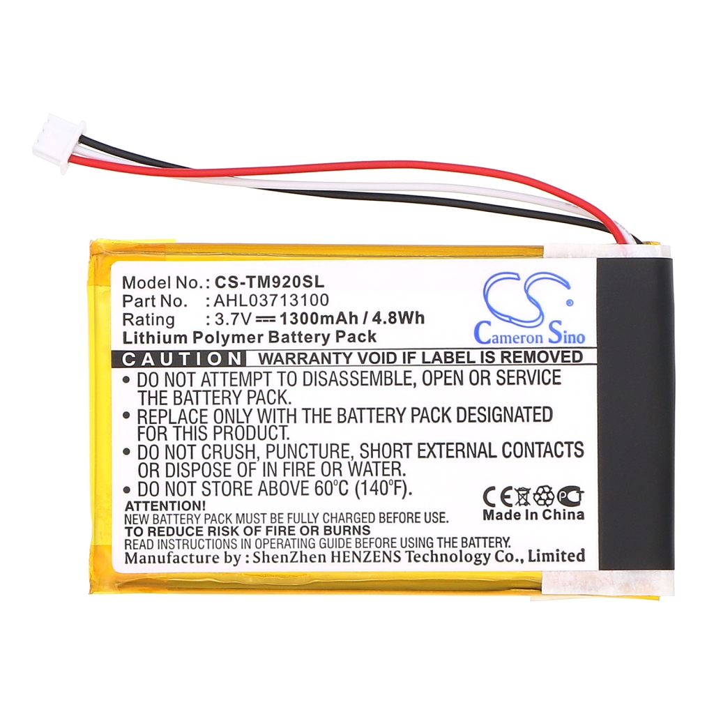 Compatible battery replacement for TomTom AHL03713100