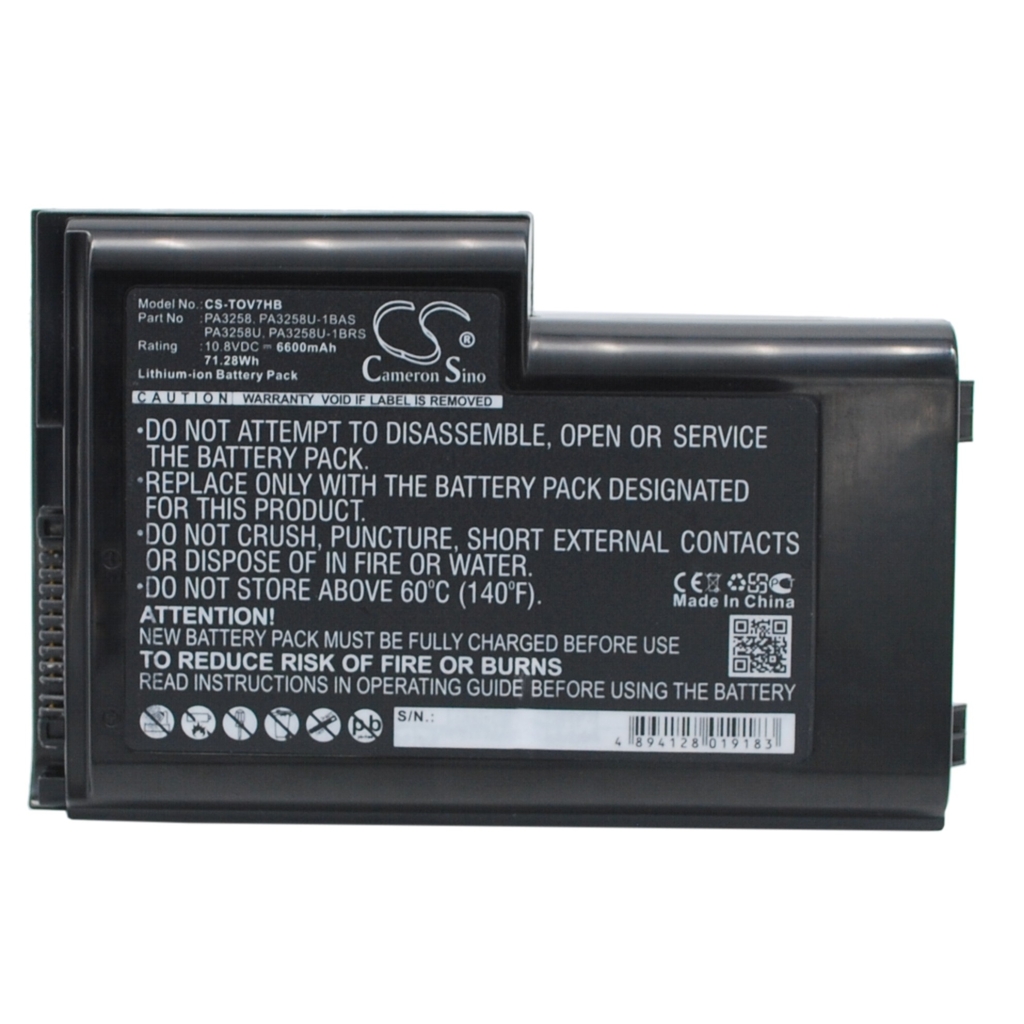 Nalepka baterije Toshiba CS-TOV7HB 10,8V 6600mAh Li-ion