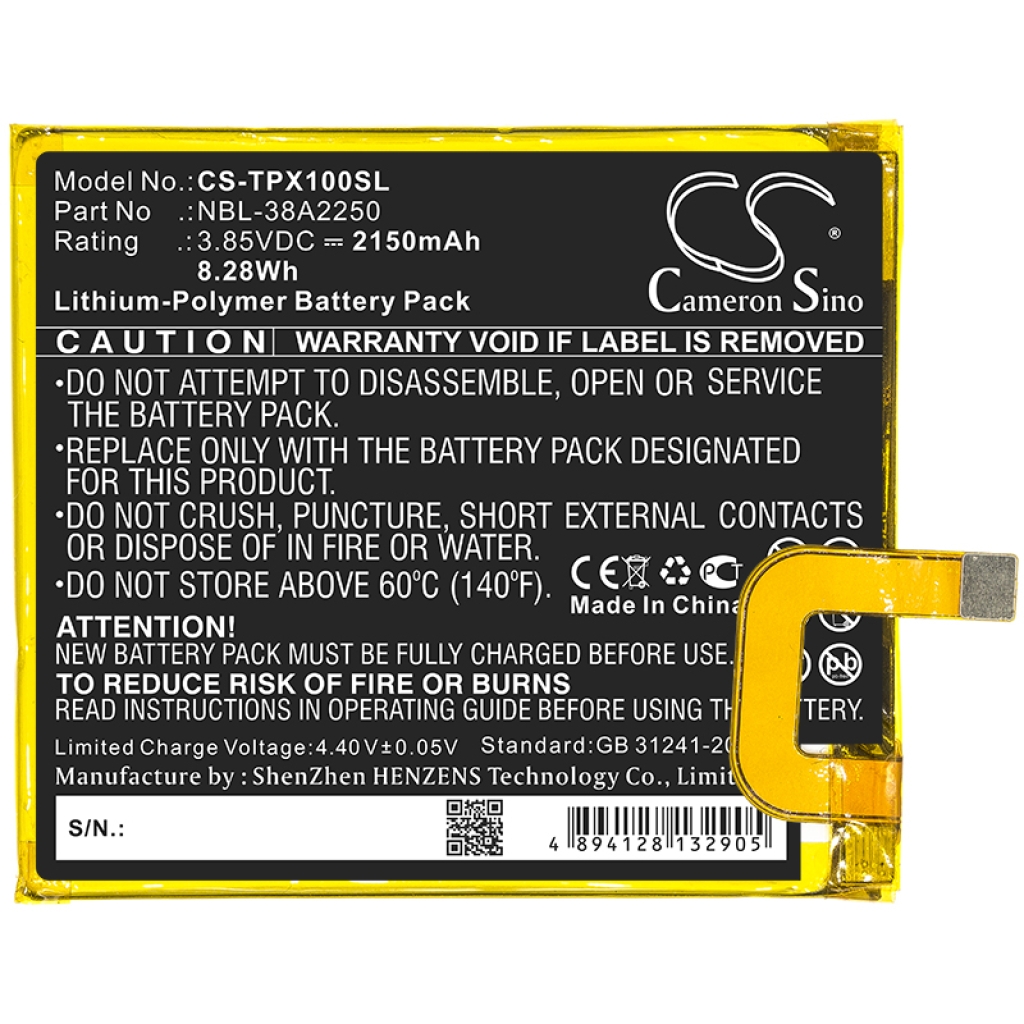 Kompatibilna zamenjava baterije za TP-Link NBL-38A2250