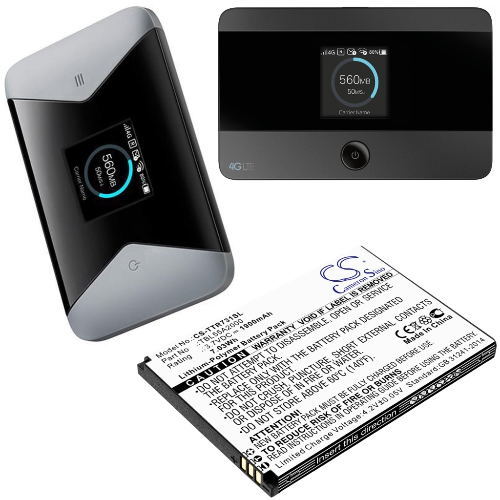 Kompatibilna zamenjava baterije za TP-Link TBL55A2000