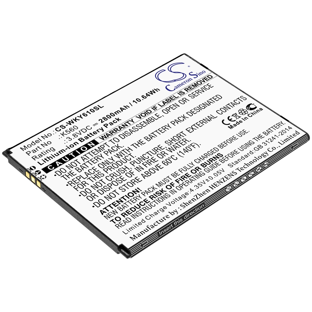 Baterija za mobilni telefon Wiko Y62 Plus (CS-WKY610SL)
