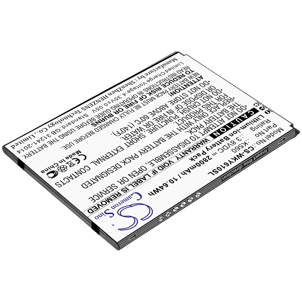 Baterija za mobilni telefon Wiko Y62 Plus (CS-WKY610SL)