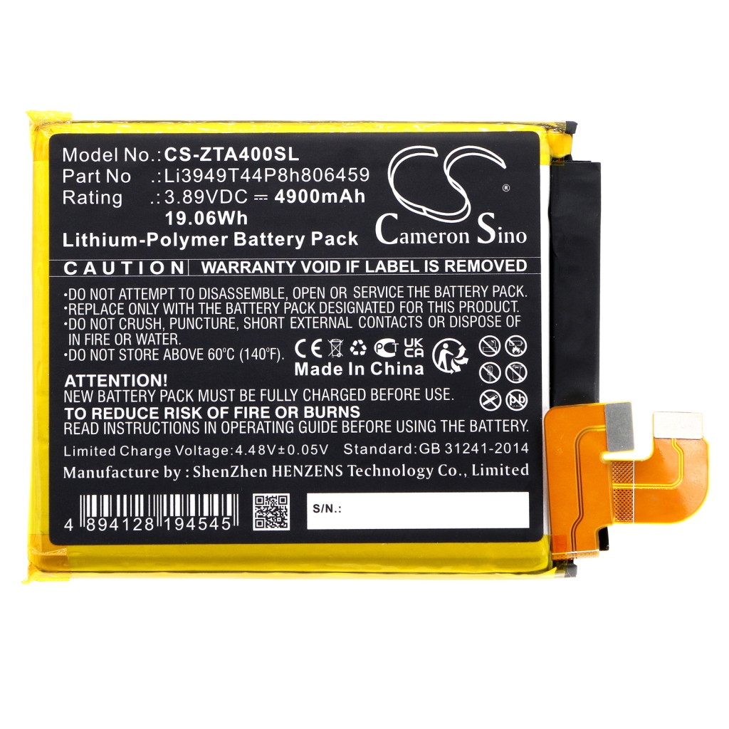 Kompatibilna zamenjava baterije za ZTE LI3949T44P8H806459