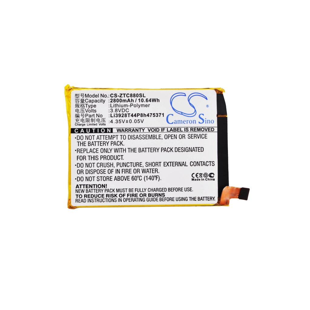 Kompatibilna zamenjava baterije za ZTE LI3928T44P8H475371