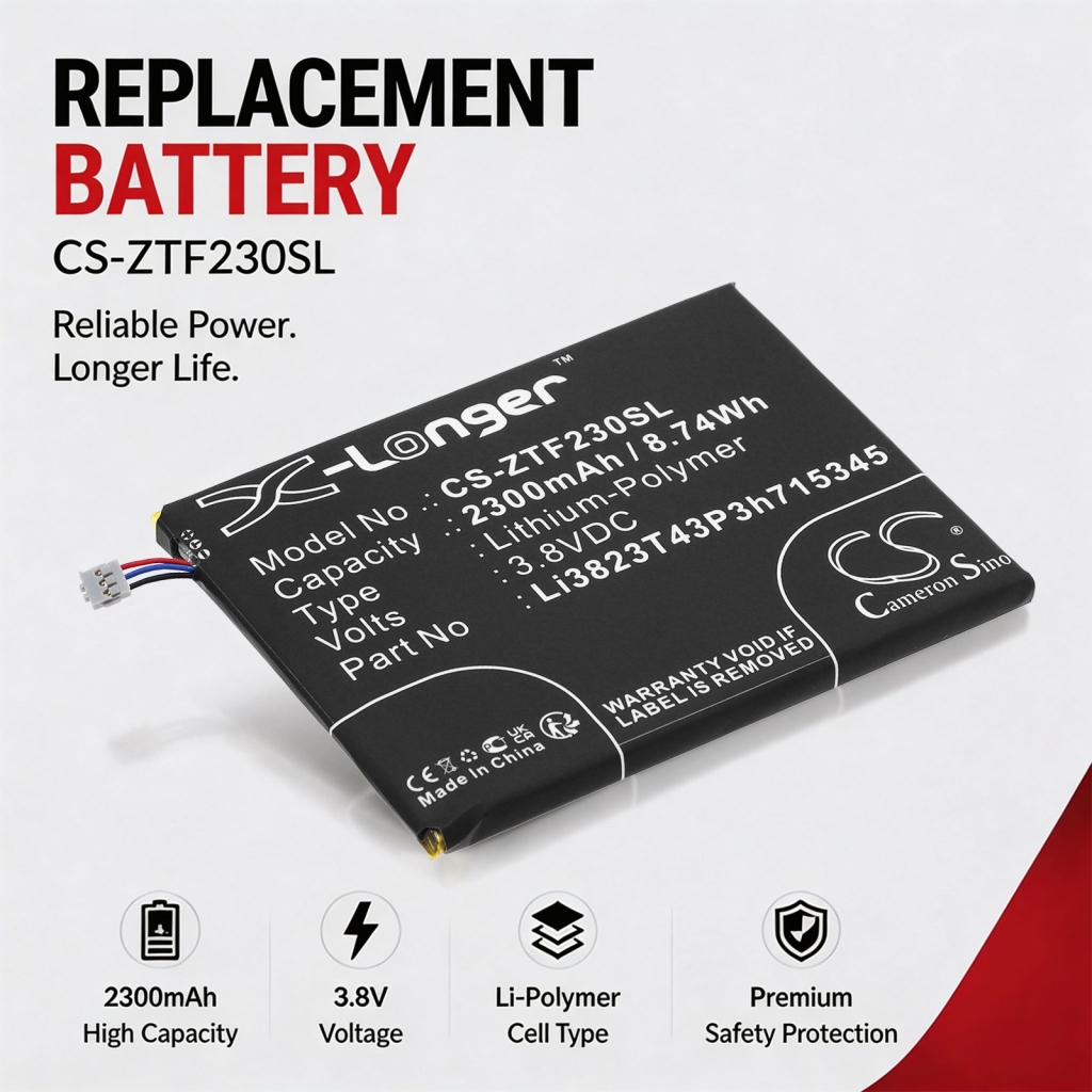 Batteries compatible with ZTE MF910 MF910 4G LTE CS-ZTF230SL