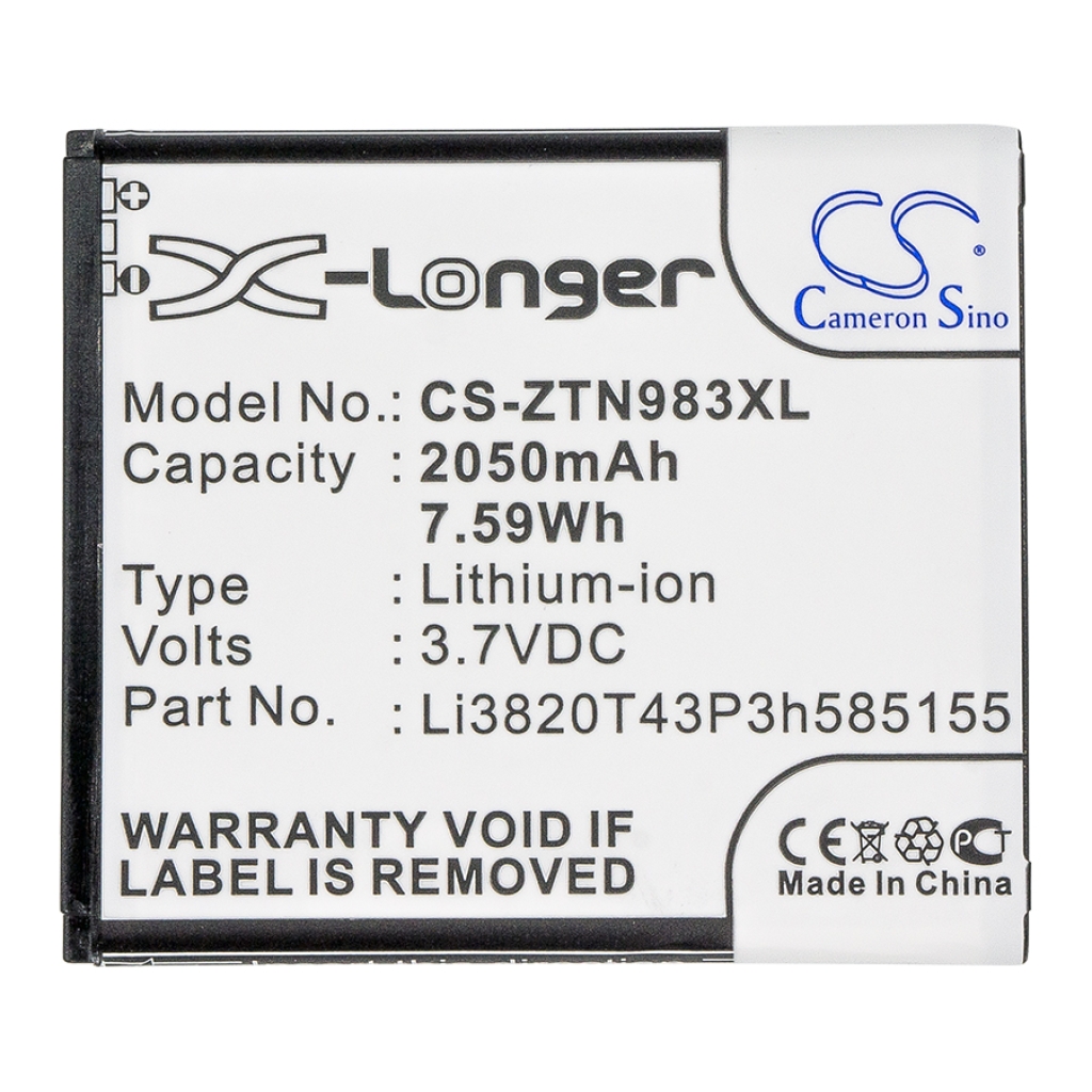 Baterija združljivo z ZTE CS-ZTN983XL