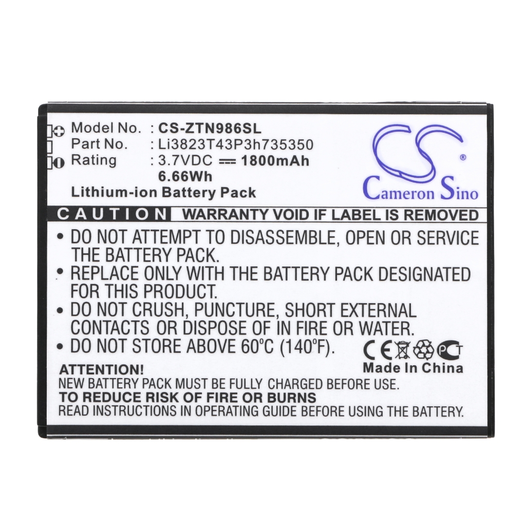 Mobile Phone Battery ZTE N9835