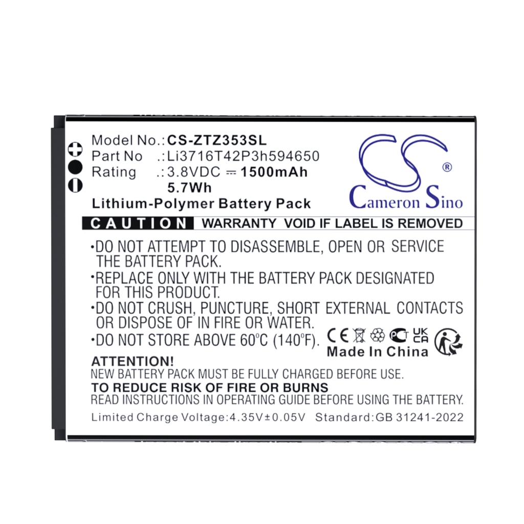 Mobile Phone Battery NET10 CS-ZTZ353SL