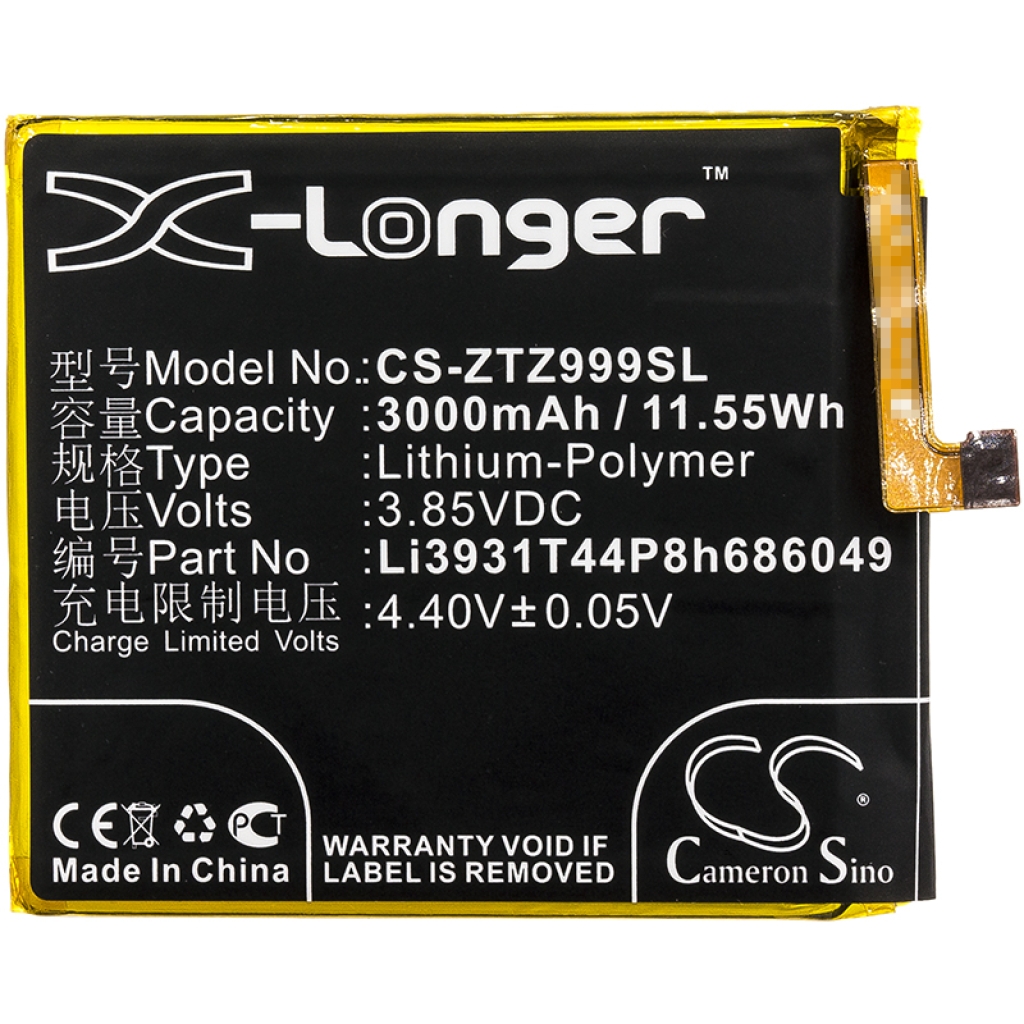 Kompatibilna zamenjava baterije za ZTE LI3931T44P8H686049