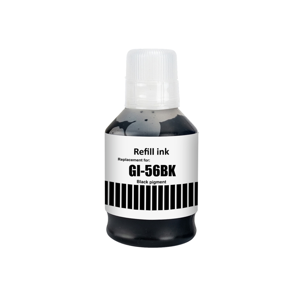Compatible with Canon GI-56BK / 170ml Ink Black (Printing ink)