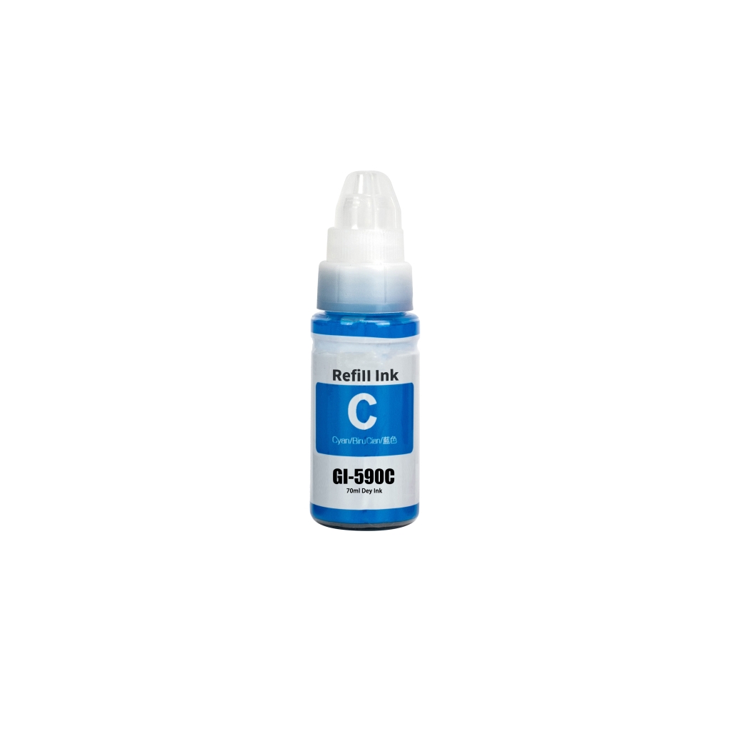 Compatible with Canon GI-590 C / 70ml Ink Cyan (Printing ink)