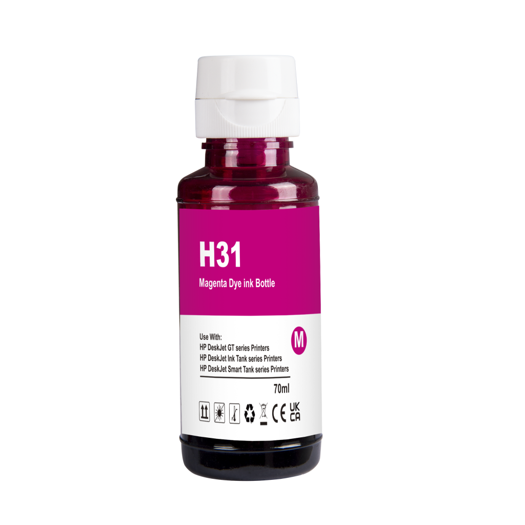 Compatible replacement for Compatible with HP 31 / 70ml Ink Magenta (Printing ink)